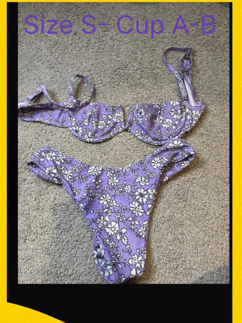Swimsuit Bikini as Shown Size S 4-6 A-B Cup Size